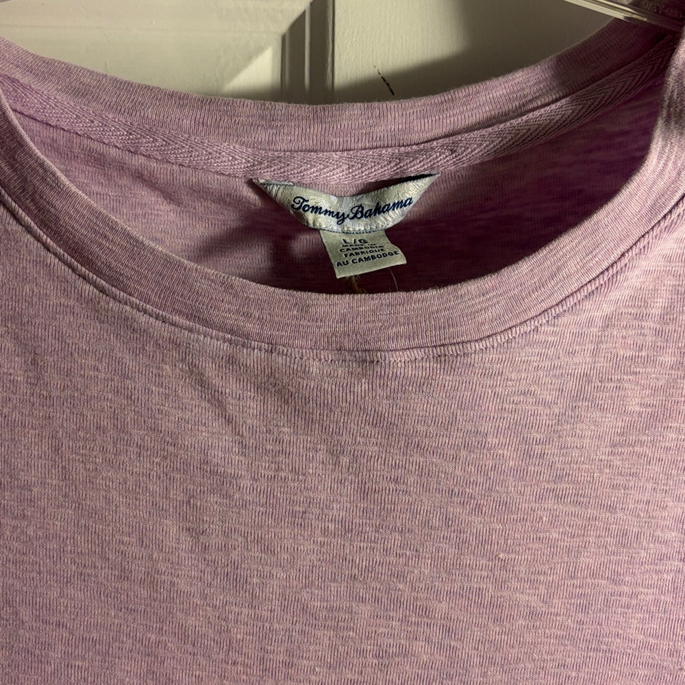 NWT Tommy Bahama Light Purple Long Sleeve Top - Picture 3 of 4